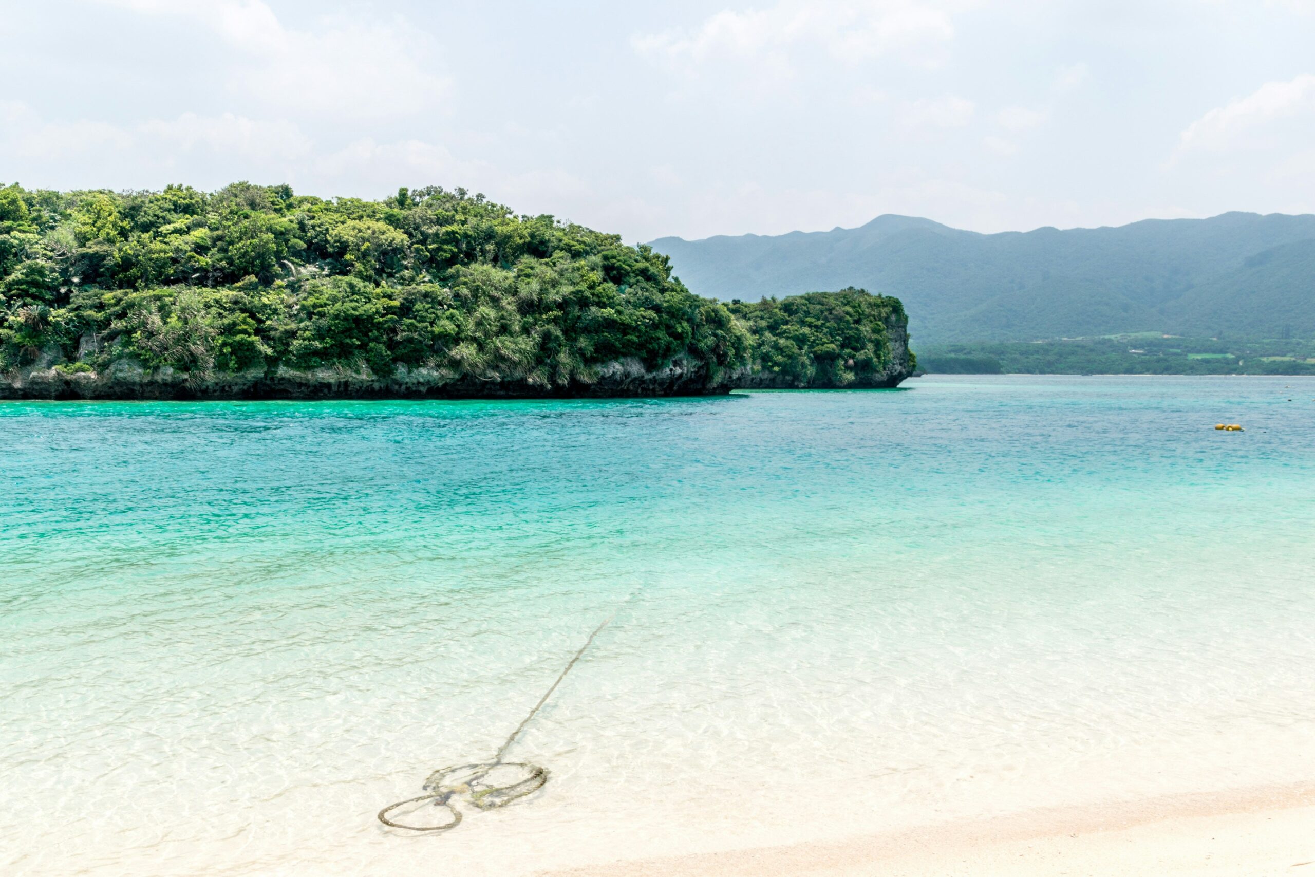 See view on a green island in Okinawa, Japan