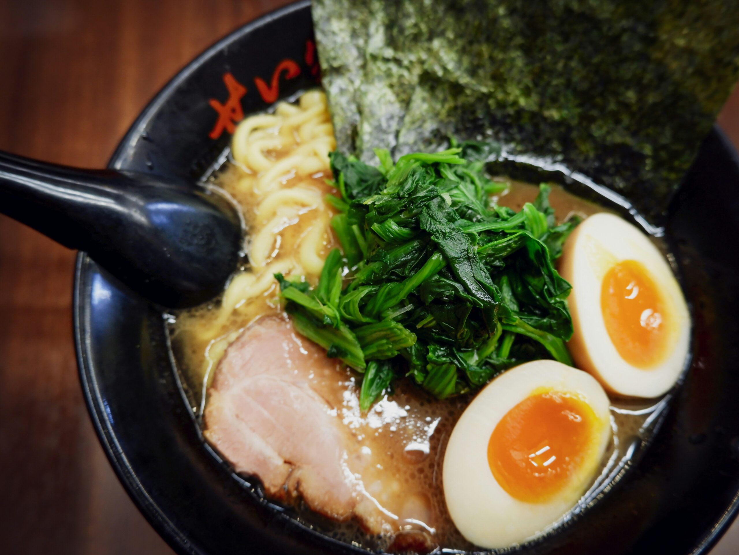 Close up of ramen in a bowl plate